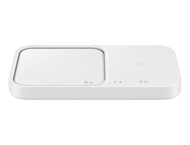 15W Wireless Charger Duo with Travel Adapter, White