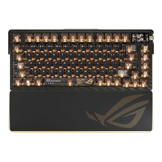 ROG 아조스 익스트림 에디션20 게이밍 키보드 (블랙&골드, OLED, 트라이모드, 다층 흡음)