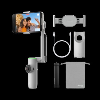 Insta360 Flow Pro 스마트폰 짐벌 (3축, AI 트래킹, 링라이트, 거치대)