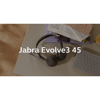 Jabra Evolve3 45 컴팩트 무선 업무용 헤드셋 (모노/스테레오, AI 통화, 휴대)
